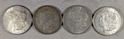 LOT OF 4 1921 P MORGAN SILVER DOLLARS #91