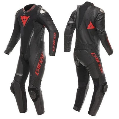 Dainese Demon Sprint One Piece Leather Race Motorcycle Suit Black