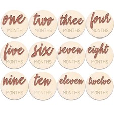 3D Baby Monthly Milestone Card Signs Baby Announcement Sign 7 Pack Double Sided