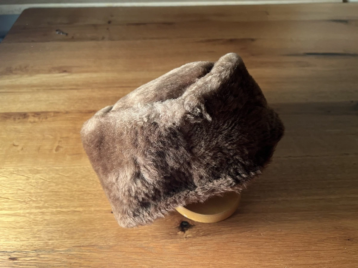 Vintage Pelzhut Elfriede Dyck Hamburg Colonnaden Braun Toque Mütze 60er