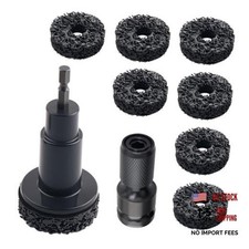 Wheel Hub Cleaning Tool Kit with Polishing Pads,Wheel Hub Cleaning Kit for 9PCS
