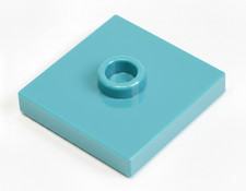 Lego 10 Piece Tile 2x2 with a Stud Medium Azure Blue Azure Cam 87580 New