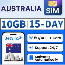 Australia SIM Card - 10GB High-Speed, 15 Day-Travel SIM