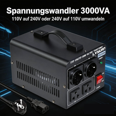 1500W 3000W Transformator 110V auf 230V 230V auf 110V Spannungswandler Konverter