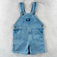 Vintage 80er OshKosh B'gosh Shortalls Kinder 4 Jahre blau gestreift hergestellt in den USA Latzhose