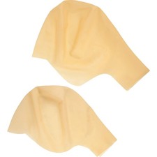 WILLBOND 2 Pieces Bald Caps Halloween Latex Makeup Bald Head Wig Cap 2 Sizes Fak