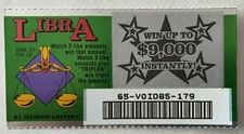 Zodiac Horoscope Libra Theme  ,SV Instant Lottery Ticket,   no cash value