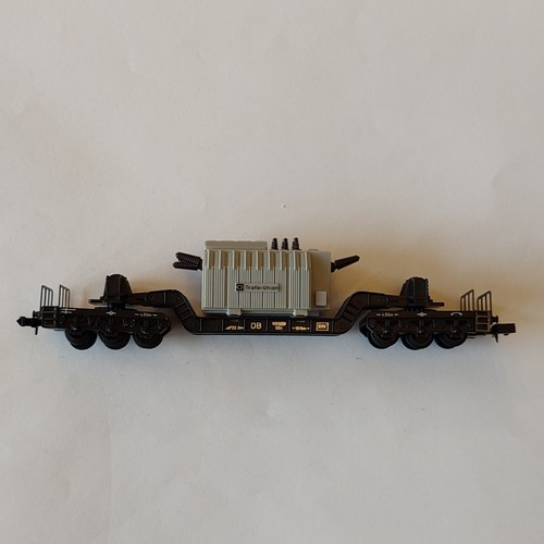 Arnold Tiefladewagen 980983 mit Transformator Sechsachsen Spur N Neuwertig | Condition: Neu