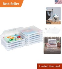 10-Pack Clear Craft Storage Cases: Versatile, Slim, Water-Resistant Portable