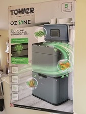 Image of Tower 50L Ozone Grey Complete Recycling Sensor Bin , Expert Waste Separation
