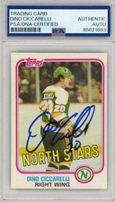 1981 Topps Dino Ciccarelli SIGNED #105W RC Rookie Card North Stars PSA Autograph