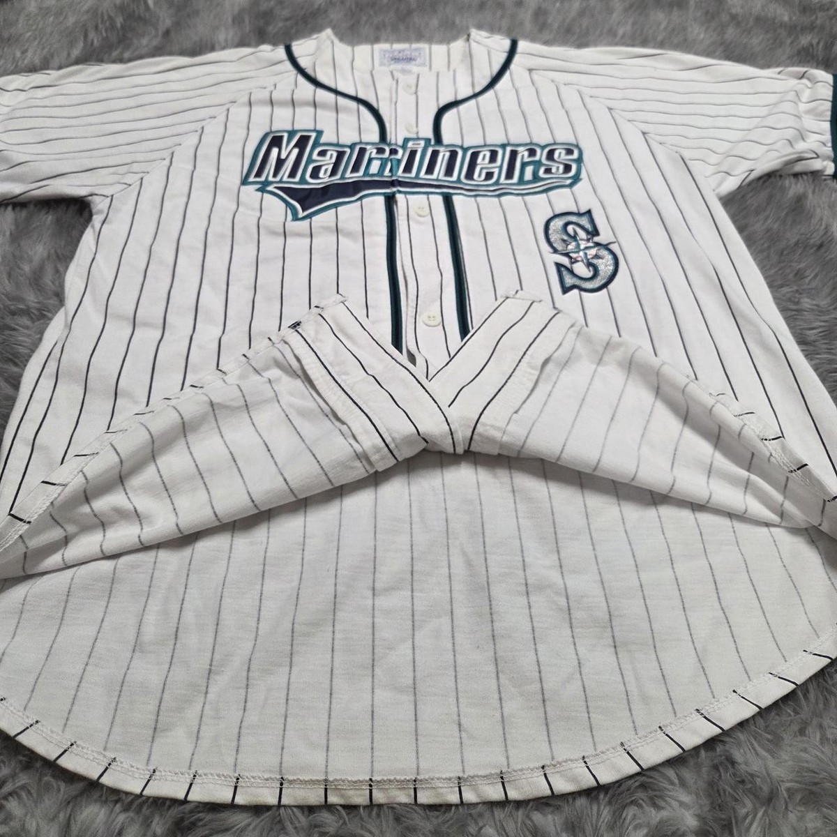 Vintage 90s Seattle Mariners Jersey Griffey Pinstripe Starter 