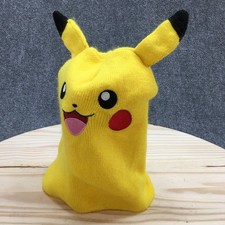 Pokemon Pikachu Beanie Hat Youth Yellow One Size Fits All Knitted Acrylic