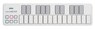 KORG nanoKEY2 WH USB MIDI Keyboard 25-Key Compact Portable for Music Production