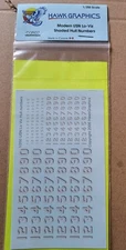 HAWK GRAPHICS 1/350 MODERN USN Lo-Viz SHADED HULL NUMBERS DECALS D3507