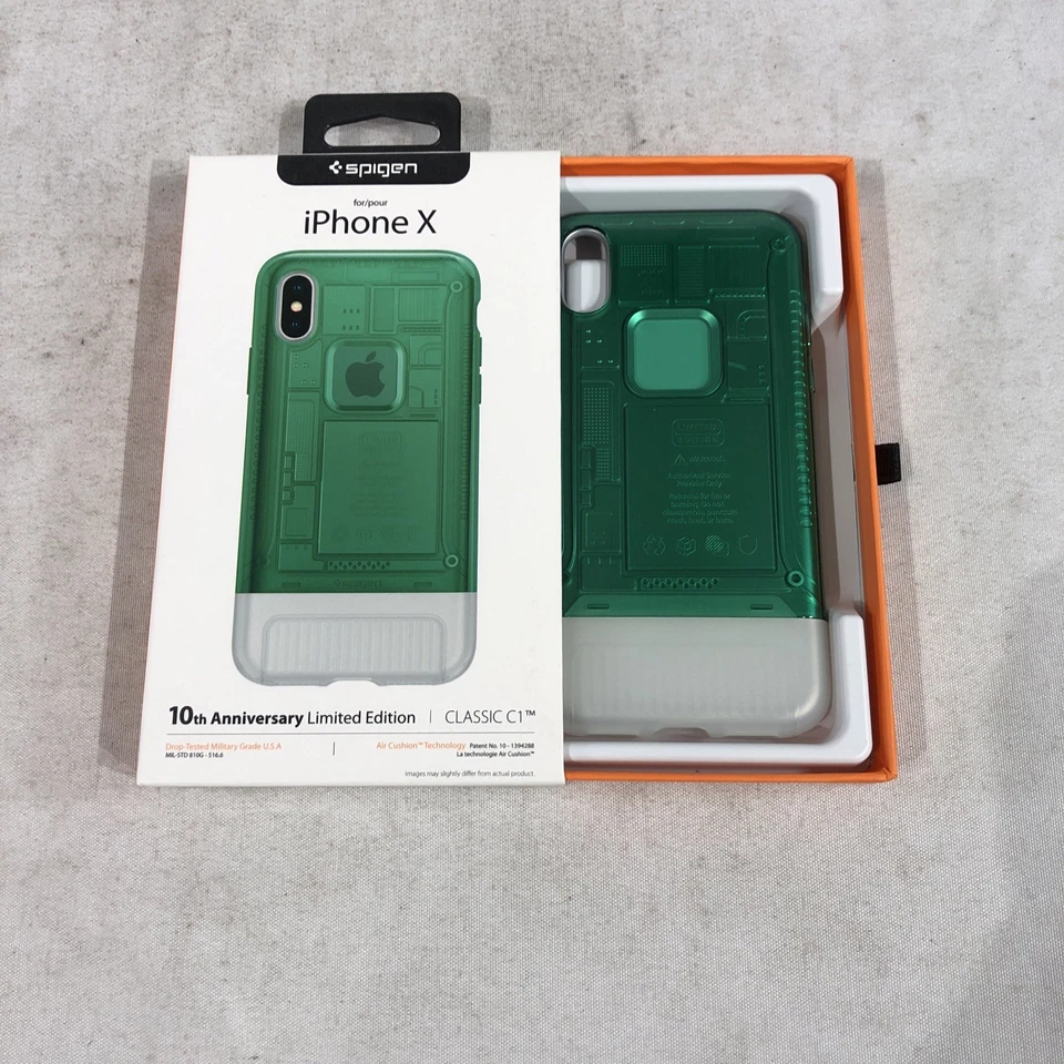 NIB Spigen iPhone X 10th Anniversary Limited Edition C1 Case G3 Green - Image 3 of 4