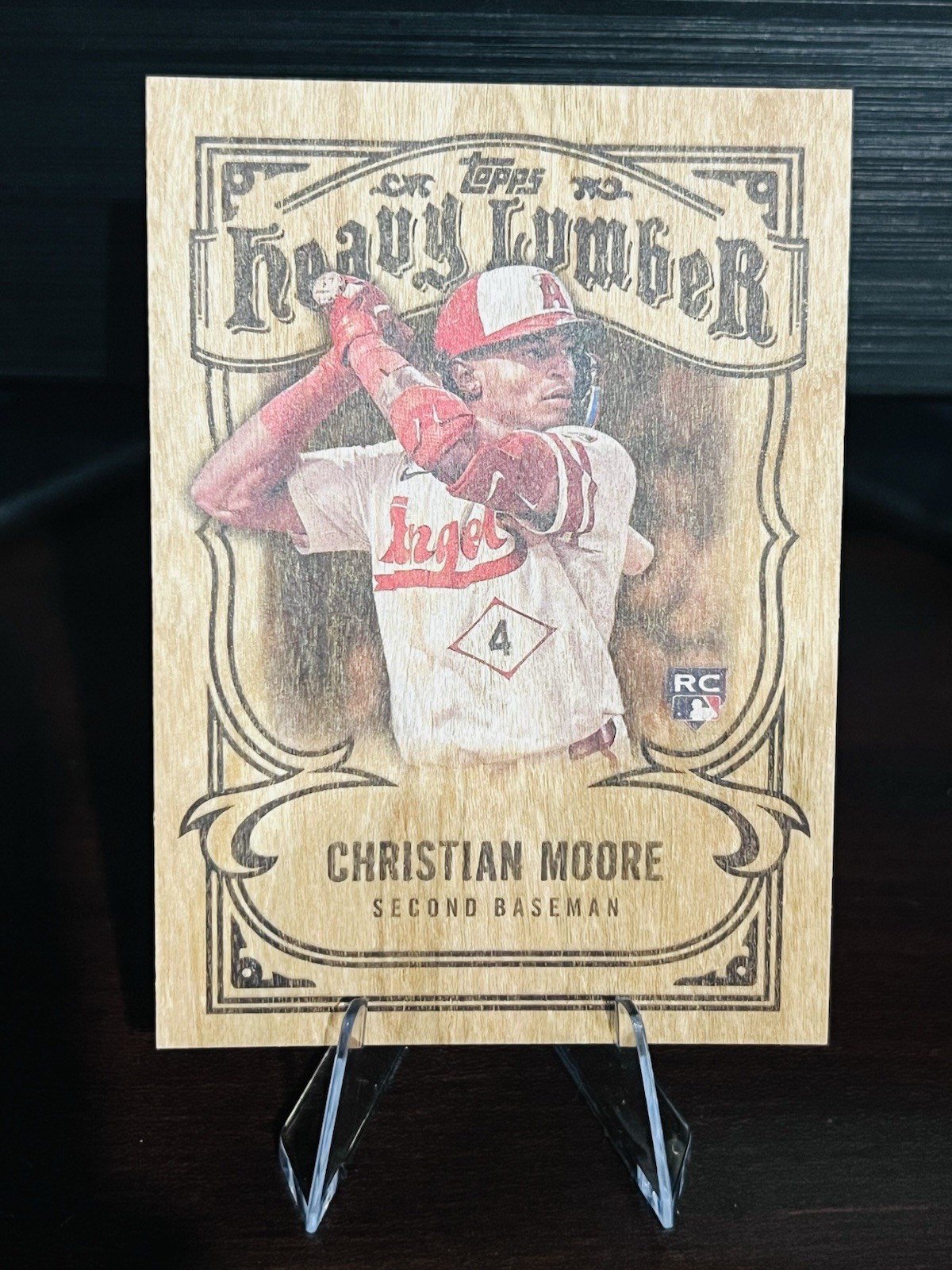Christian Moore Topps 2026 Series 1 Heavy Lumber HL-20 Rookie Insert Angels