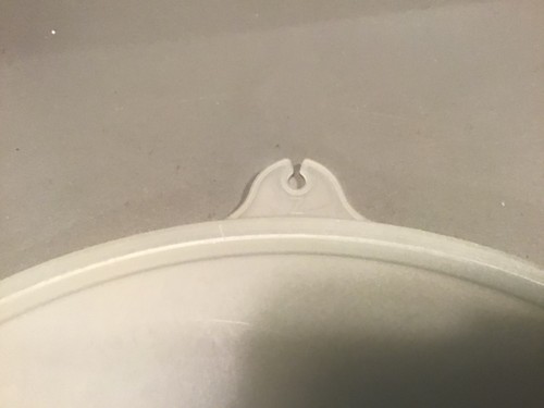 Vintage Tupperware Sheer Replacement Lid Seal Clear #230 Z Tab 9" Excellent - Picture 4 of 4