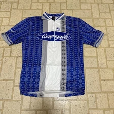 Giordana Campagnolo Cycling Jersey Made In Italy Mens Large Blue Grey Road Bike