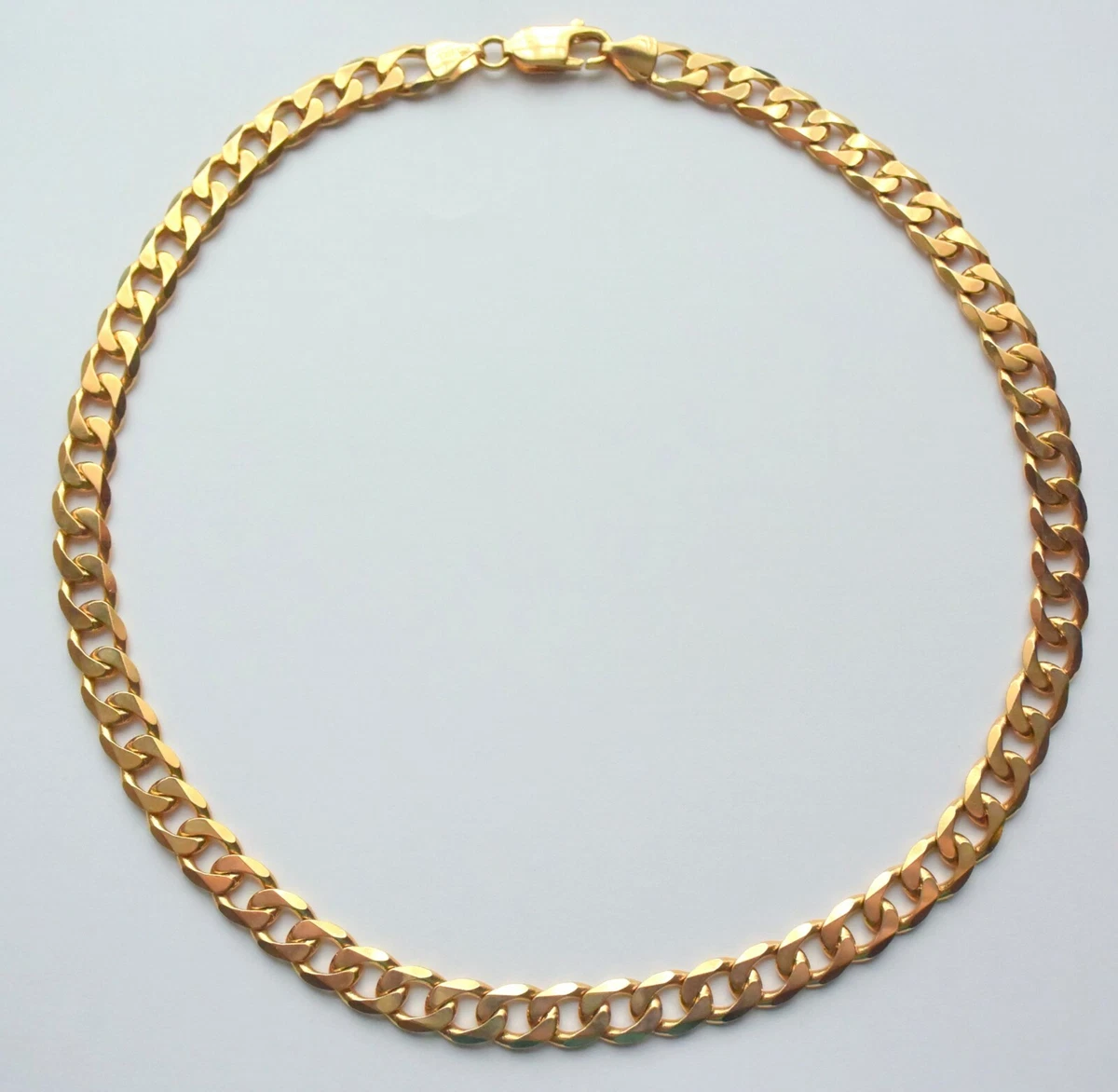 Solid 18k Yellow Gold Necklace Rope Chain 2mm 16 Inch Real 18kt For La – G  Bar