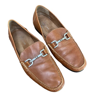 Donald Pliner Dacio Bit Loafers Shoes Men\'s Size 11 1/2M Leather Brown DACIO at Donald Pliner main image 2
