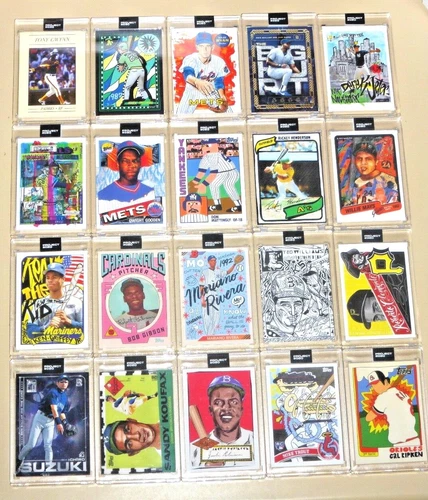 (20)TOPPS 2020 PROJECT 1ST CARD #1-18 23 29 ICHIRO BALLER~MIKE TROUT ERMSY 4 LOT