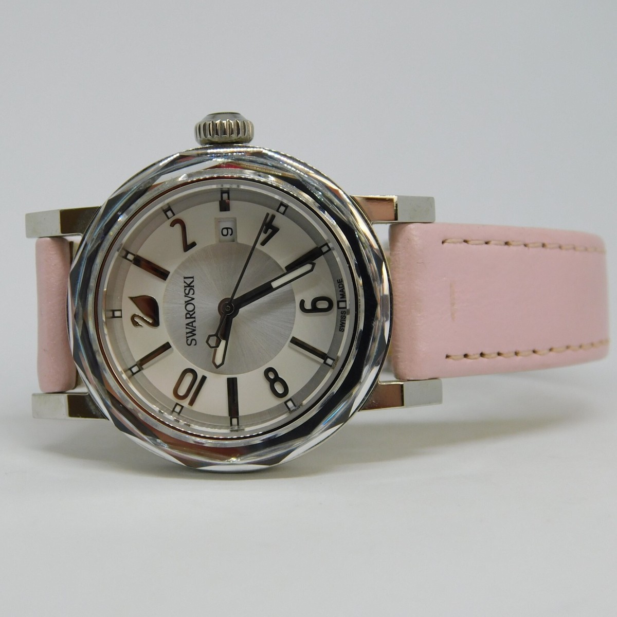 SWAROVSKI 999 983 Swiss Made Genuine Leather Quartz Women's