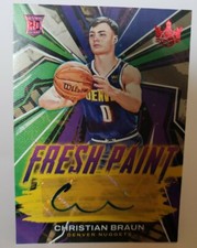 CHRISTIAN BRAUN 2022-23 Panini Court Kings FRESH PAINT ROOKIE RC AUTO RUBY 32/99