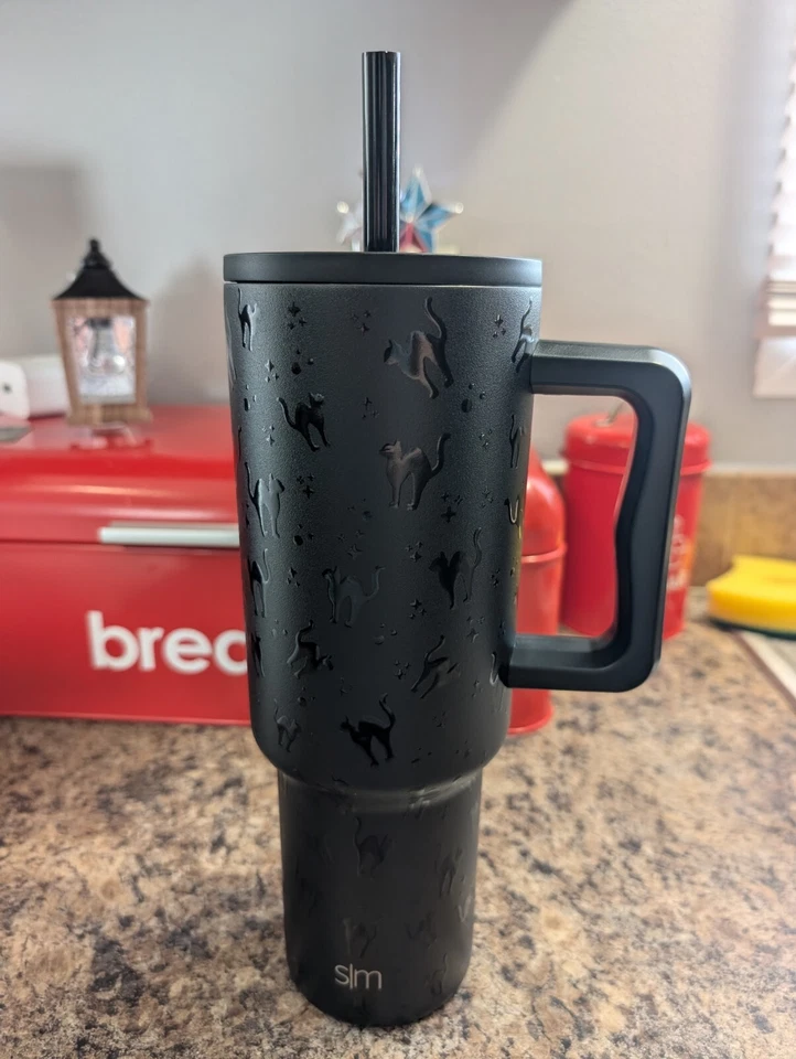 New Seasonal Simple Modern Cats 40 oz Trek Tumbler With Handle - Image 2 of 4