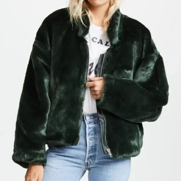 Free people furry best sale bomber