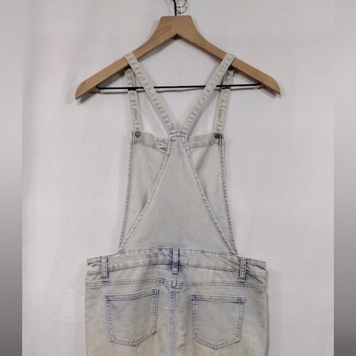 NEW Cat & Jack Girls’ Light Wash Denim Jean Pants Buckle Overalls XL Blue - Picture 4 of 8
