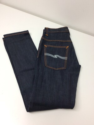 NUDIES Thin Finn Dry Ecru Embo Men's Jeans Authentic Size 27x32