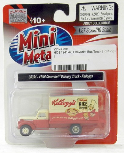 Camión de reparto Chevrolet escala HO '41/'46 - Kellogg's - Mini metales #30391 | Zustand: New