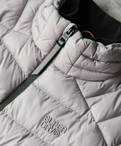 SUPERDRY Storm Knit Grey Marl Hybrid Bomber Jacket Size M RRP £ 99. 99 - Picture 6 of 6
