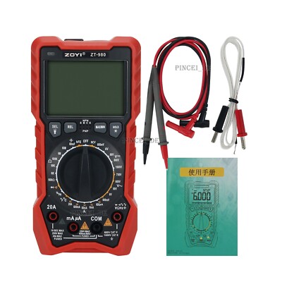 ZOYI ZT-980 Autoranging Digital Multimeter Tester 6000 Count High-Precision Tool