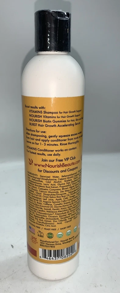Nourish Beaute Vitaminas Acondicionador para la Pérdida del Cabello que Promueve la Regeneración del Cabello Foto 2 de 4
