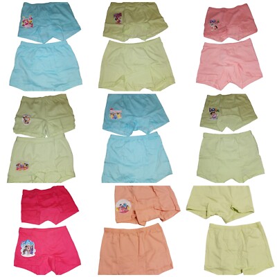 Mädchen Boxershorts Pants 2er Pack Baumwolle Unterhosen Schlüpfe Shorts