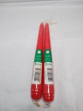 Red Taper Candles Christmas Made In USA 8" Candle-Lite Set