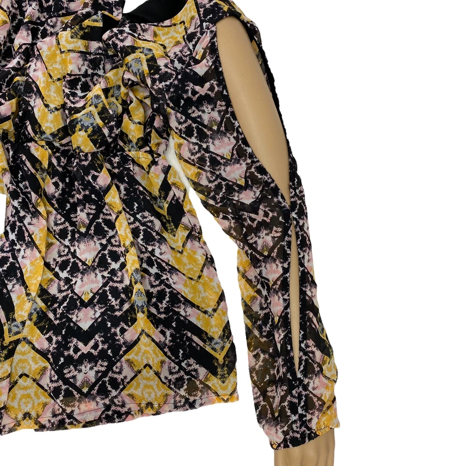 Macacão feminino material menina XL chiffon sexy fenda manga surplice data noite - Imagem 2 de 4