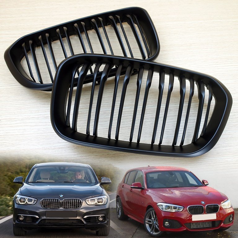 Facelift M-Look Front Grill Fits BMW F20 F21 LCI 2015+ 5D 3D Matt 
