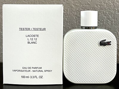 LACOSTE L . 12 . 12 BLANC 100 ML Eau De Parfum SPRAY Tester new