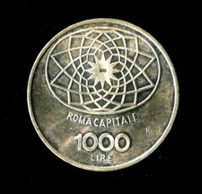 1000 LIRE Argento ROMA CAPITALE Concordia 1970. SEGNI DI OSSIDAZIONE, Vedi Foto