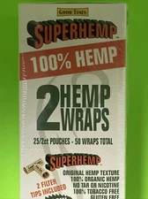 FREE GIFTS🎁Good😊Times👍SuperHemp 50 Super High Quality Hemp🍁Rolling🔥Papers💨