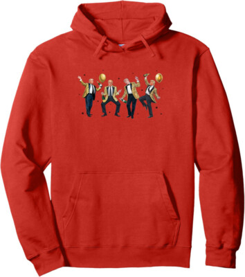 Cute Trump Dance Happy New Year Funny President Gift Unisex Hooded Sweatshirt