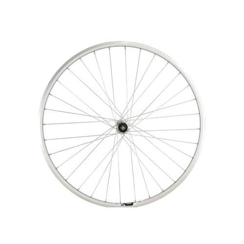 Roue arriere route 700 Elan Project argent avec moyeu cassette HG 8-9V et axe creux