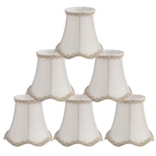 Wall Ceiling Clip on Lamp Shades Light Cover White 3x5.3x4.7 Inch, Set of 6