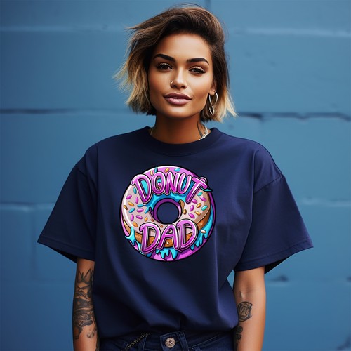 Donut Dad - Camiseta divertida para los papás más dulces! Camiseta 100% algodón, estampado unisex. - Imagen 8 de 46