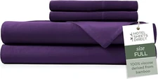 Hotel Sheets Direct 100% Viscose Derived from Bamboo Sheets Full Size - Cooling