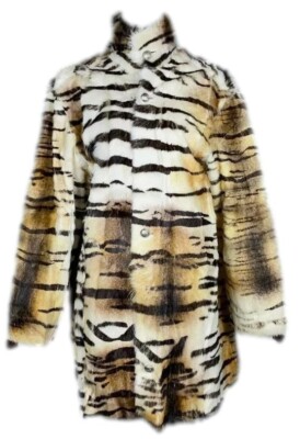 F/W 2002 Roberto Cavalli Tiger Print Pony Fur Jacket Coat