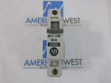 1 Allen Bradley 1492CB1G500 1492-CB1 G500 50 amp 1 pole DIN circuit breaker